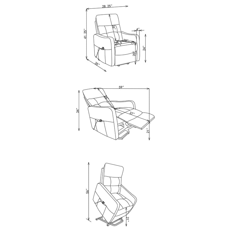 Dayes Upholstered Power Lift Recliner Chair