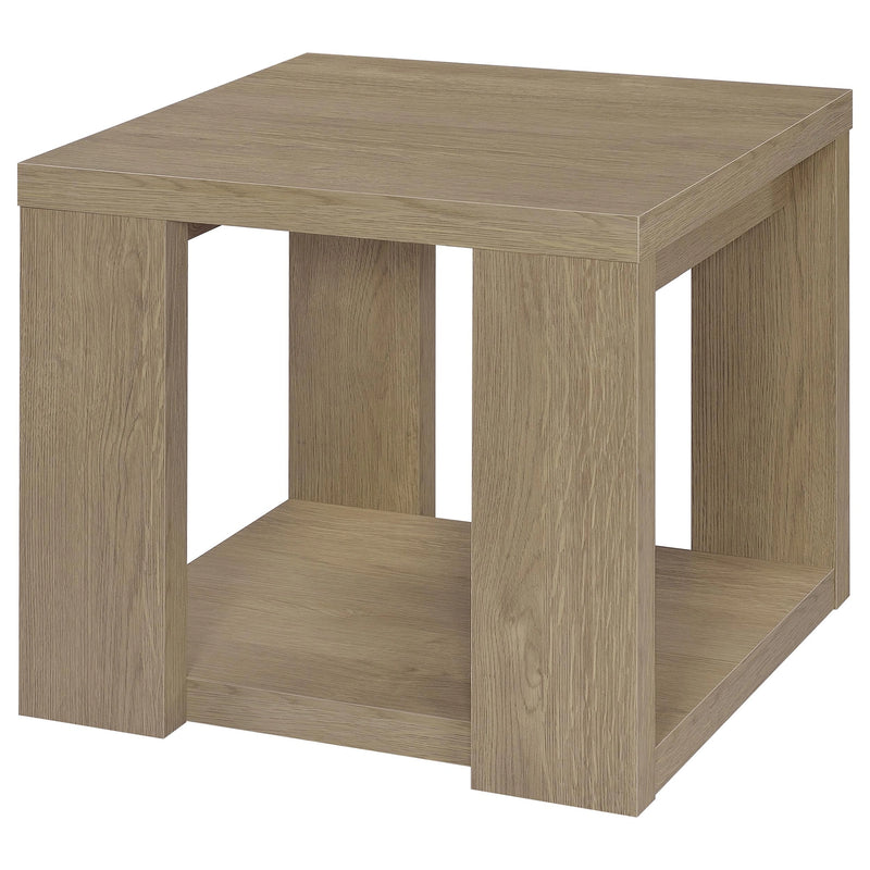 Pavone Open-Shelf Coffee and End Table Set - Latte 3-Piece Set