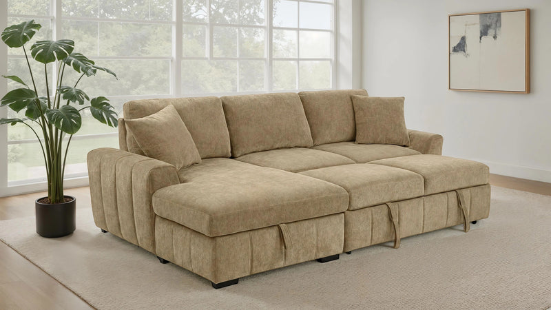 Pastrana Upholstered Sleeper Sectional Sofa