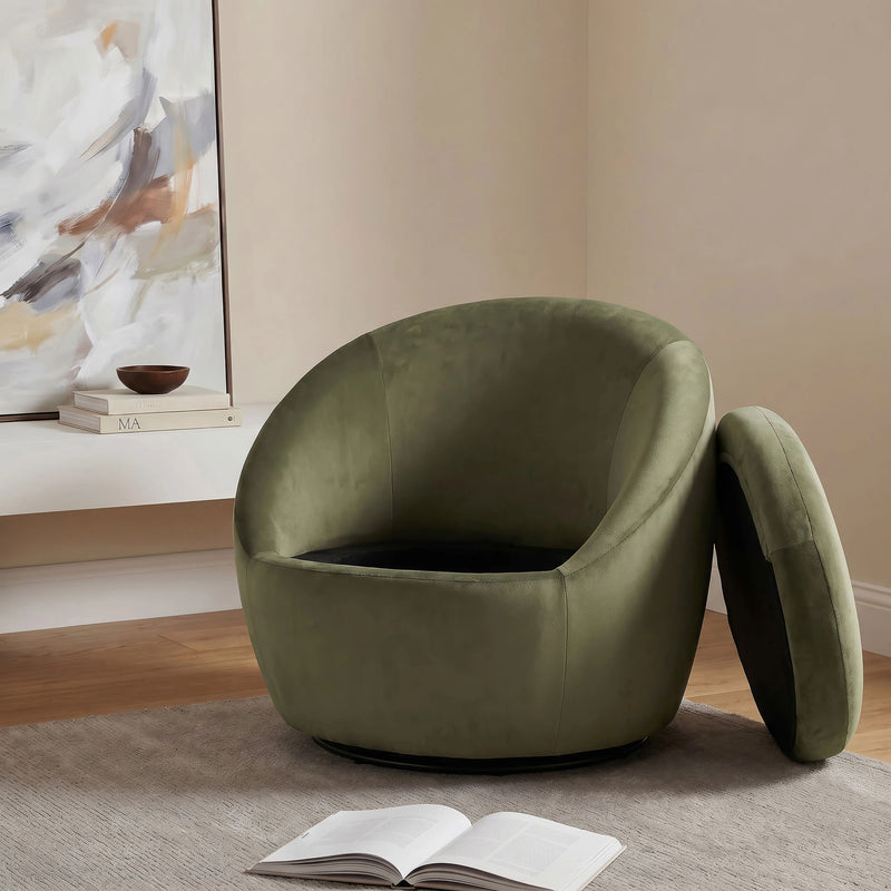 Myernick Upholstered Swivel Accent Chair